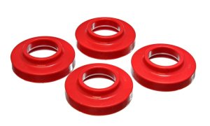 Jeep Wrangler Coil Spring Isolator Set - Front or Rear - Energy Suspension - 0.75 in. Lift - Red - `97-`06